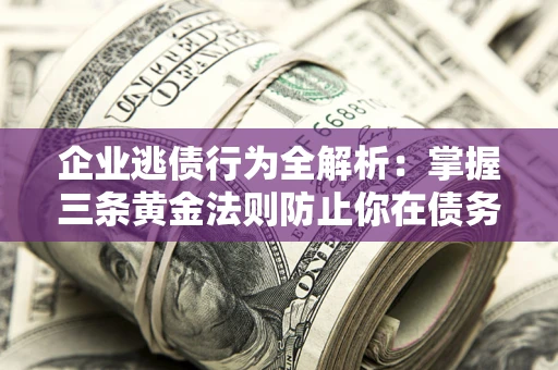 北京企业逃债行为全解析：掌握三条黄金法则防止你在债务乱局中“踩雷”