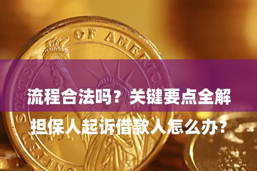 北京

担保人起诉借款人怎么办？流程合法吗？关键要点全解析